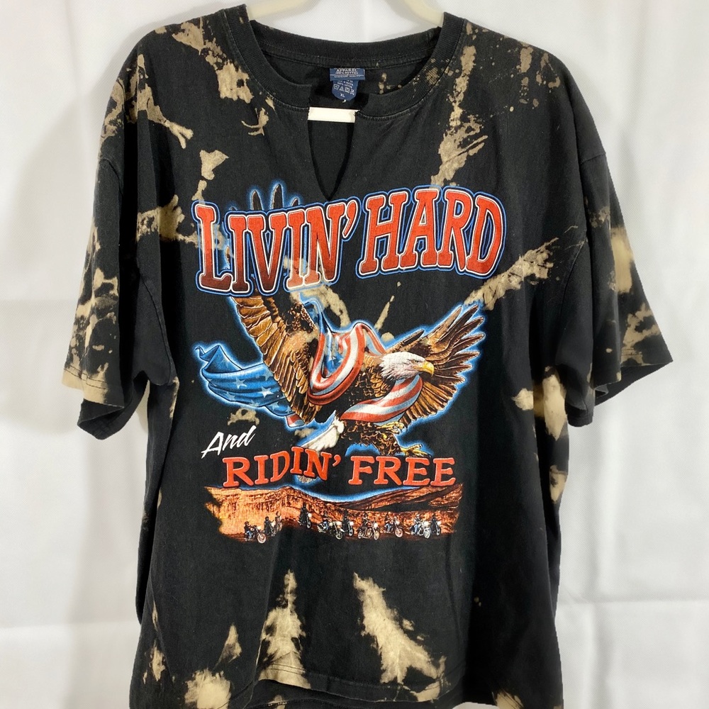 Livin Hard and Ridin Free Vintage tee shirt